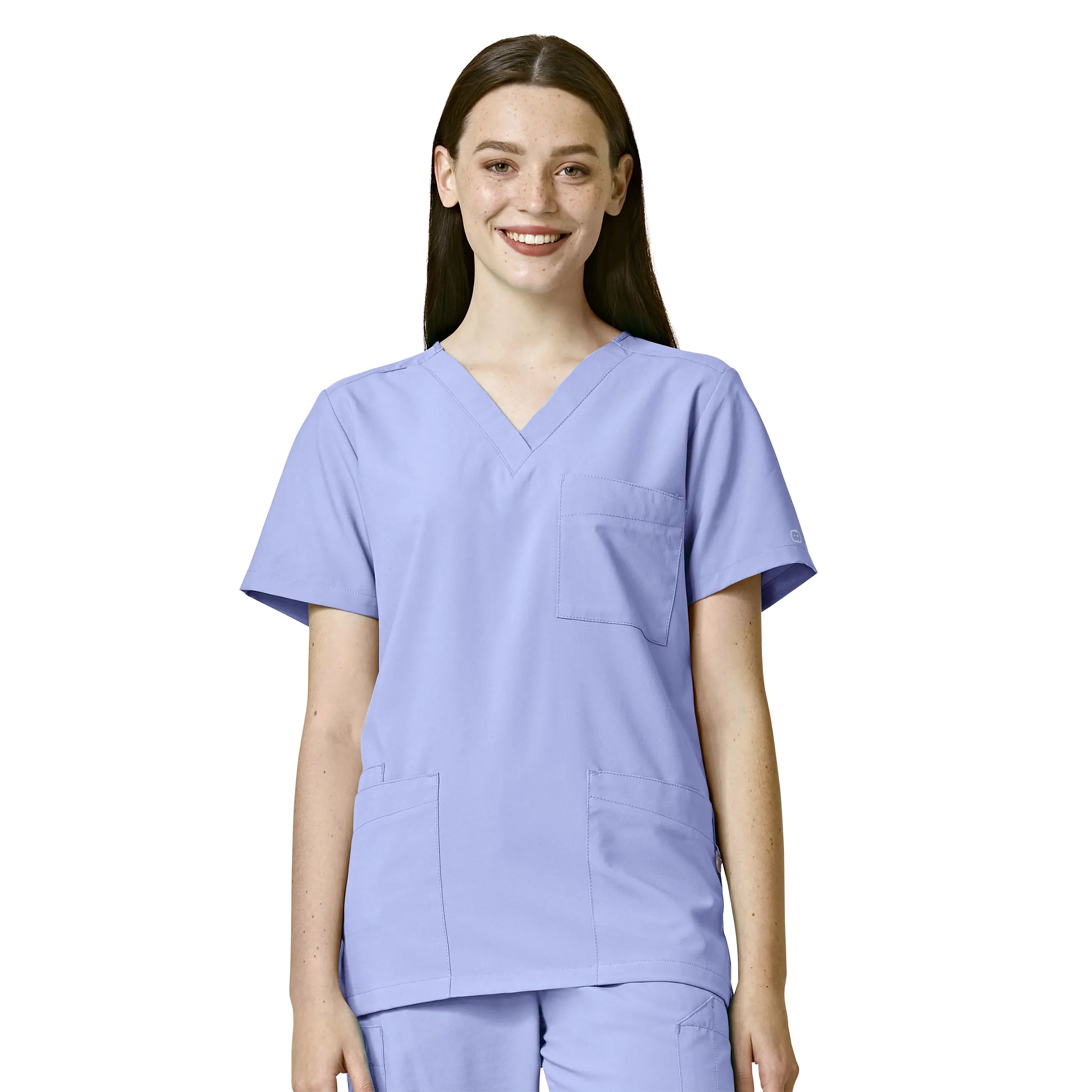 Today Only Wink Unisex 4 Pocket Utility Scrub Top - Ceil Blue
