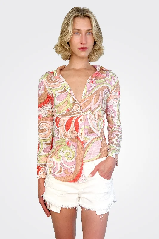 Weekend Savings Spectacular Button Down Shirt - Pastel