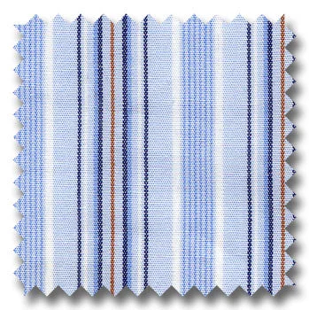 Crazy Deal Blue, Navy, Tan, and White Stripe Custom Dress Shirt
