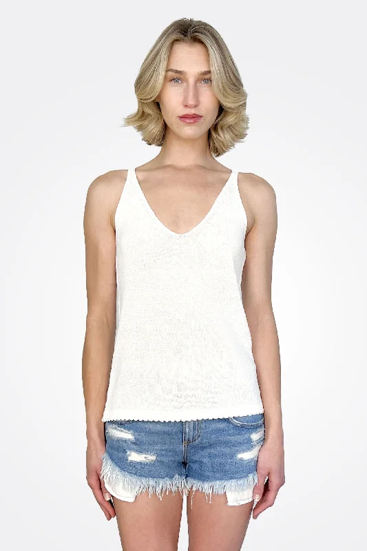 Weekend Savings Bonanza Sweater Tank - Off White