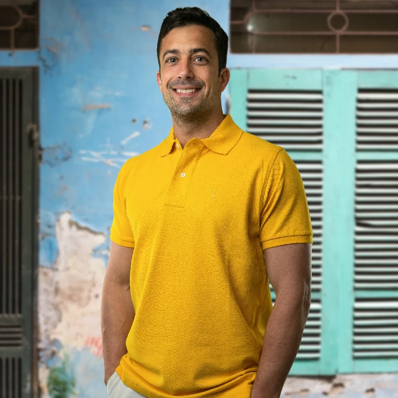 Hurry In Original Pelican Polo - Mustard Yellow
