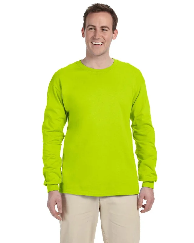 Super Discount Gildan Ultra Cotton Heavyweight Long Sleeve T-Shirt | Safety Green