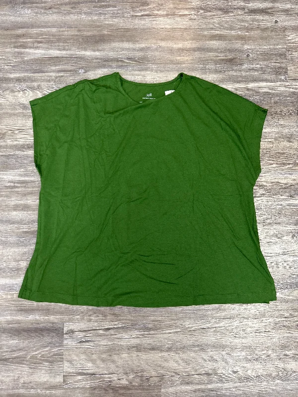 Final Clearance Top Short Sleeve Basic By J. Jill In Green, Size: 2x