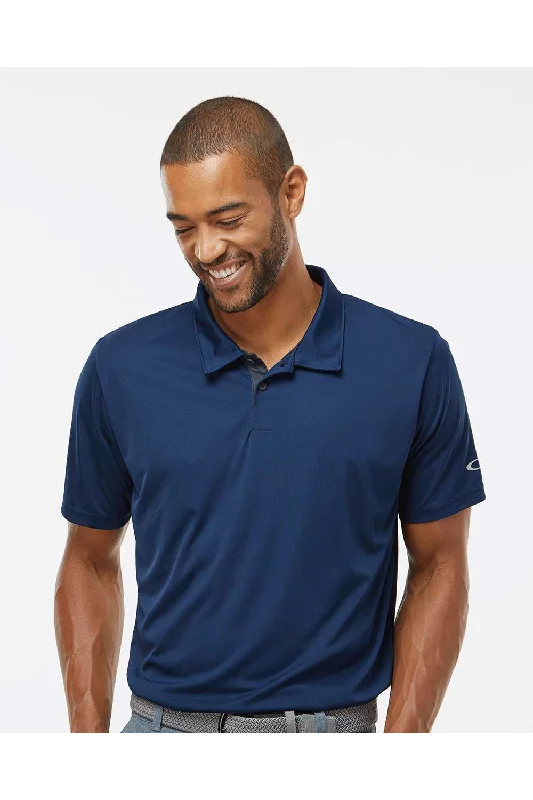 Friends and Family Sale Oakley Mens Team Issue Hydrolix Short Sleeve Polo Shirt - Team Navy Blue