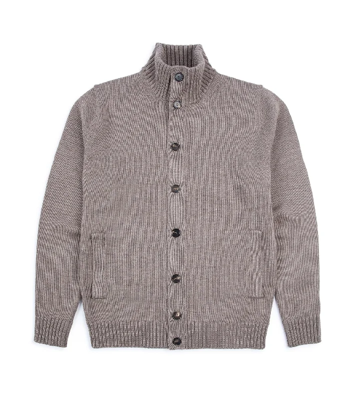 Low Cost Zanone 5 Gauge Merino Cardigan: Beige