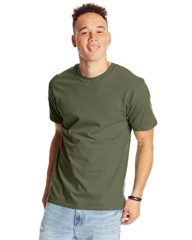 Deal Alert Hanes Beefy-T T-Shirt | Fatigue Green