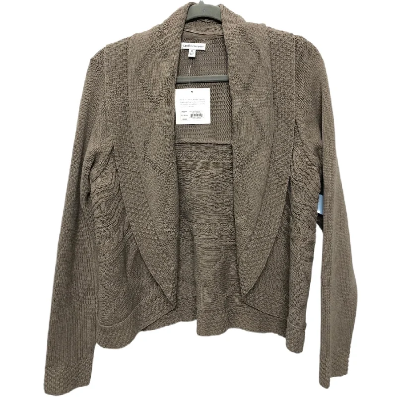 Weekend Shopping Bliss Sweater Cardigan By Croft And Barrow In Taupe, Size: M