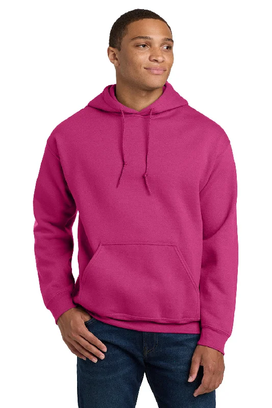 Weekend Offers That Impress Gildan Mens Pill Resistant Hooded Sweatshirt Hoodie w/ Pouch Pocket - Heliconia Pink