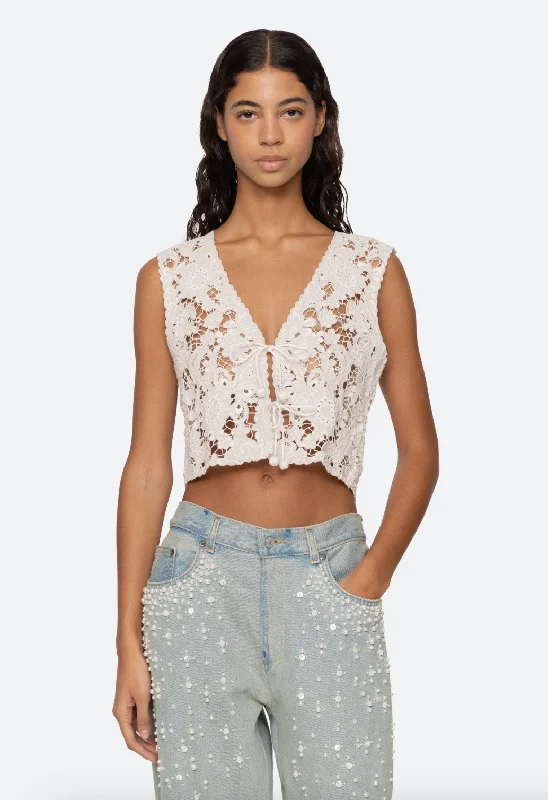 Weekend Offers That Excite Sabine Vest - Cream