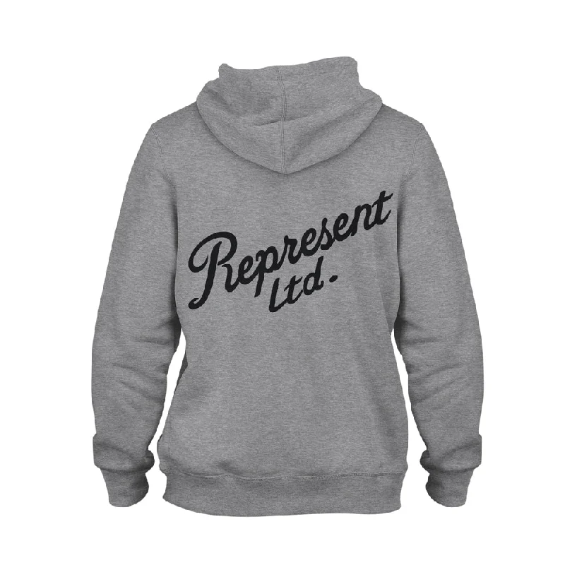 Hot Deal SLANTED PUFFED Premium Heavyweight Hoodie [HEATHER GRAY]