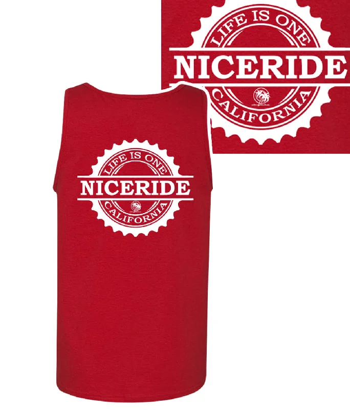 Price Meltdown Bottoms Up - Red Fruit of The Loom Men's Tank Top - Sleeveless Tee