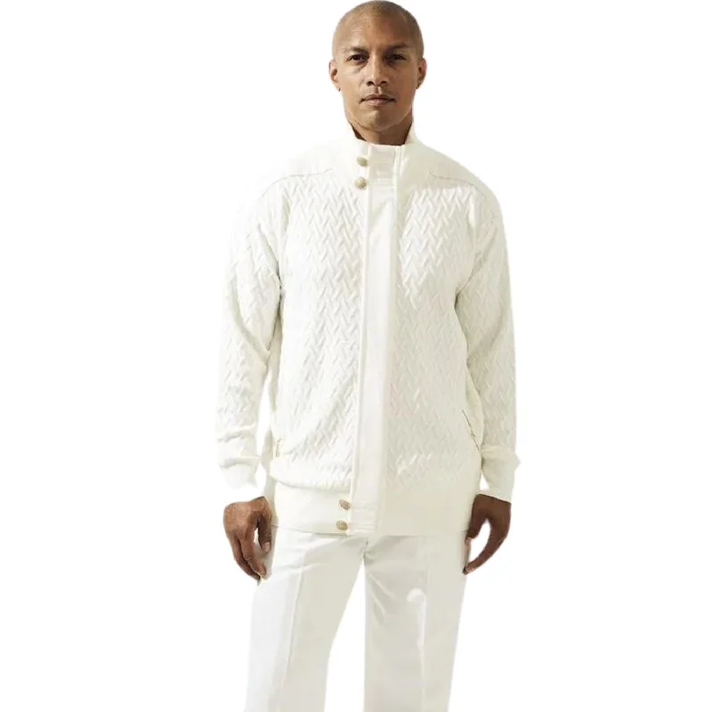 Mega Sale Winter Comfort Collection: Men's Cream Full Cut Velour Sweater
