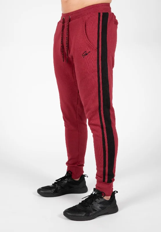 Price Fest Banks Sweatpants - Burgundy Red/Black