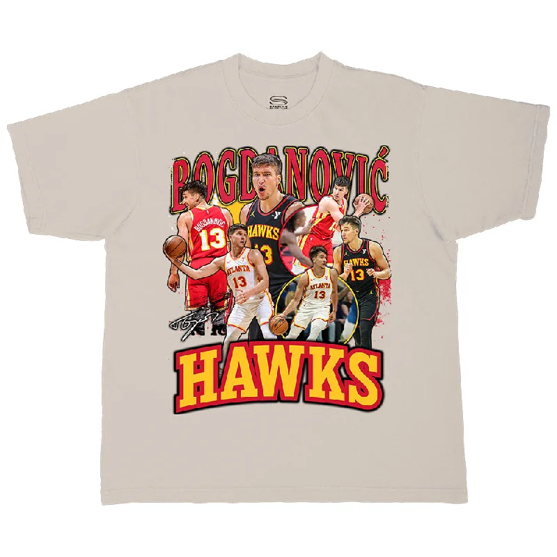 Crazy Deals Stadium Essentials Hawks Bogdanovic Cream Crossroads Tee