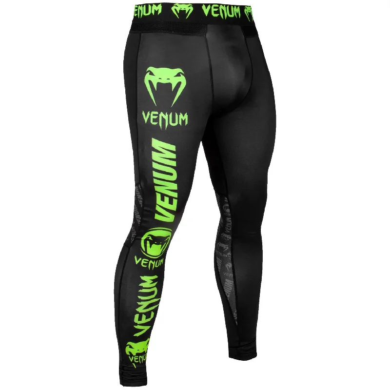 YEAR-End Clearance Venum Logos Tights - Black/Neo Yellow