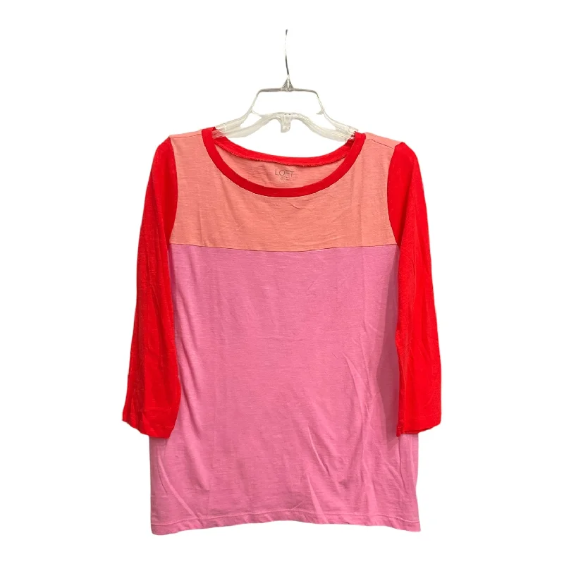 Super Deal Top 3/4 Sleeve By Loft In Multi-colored, Size: L