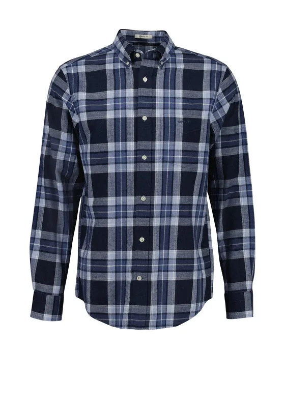 Year-End Sale Gant Tartan Check Shirt, Evening Blue