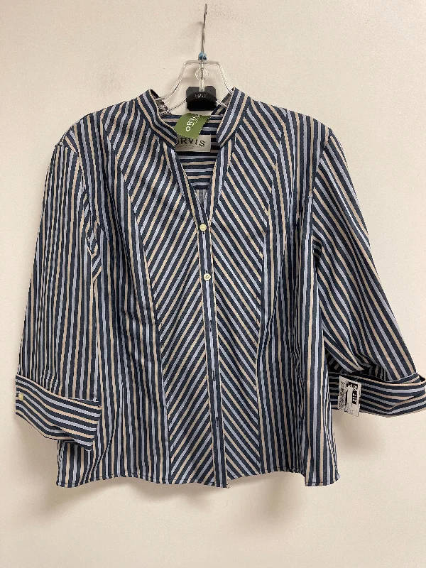 Weekend Specials to Enjoy Blouse Long Sleeve By Orvis In Multi-colored, Size: L