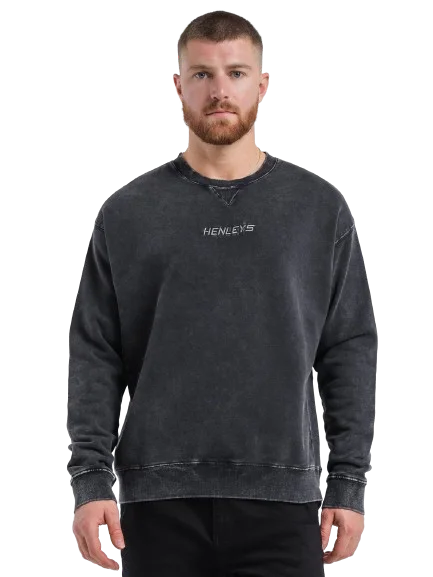 Weekend Offers That Impress Henleys Raptor Acid Crew Sweater - Mens - Black