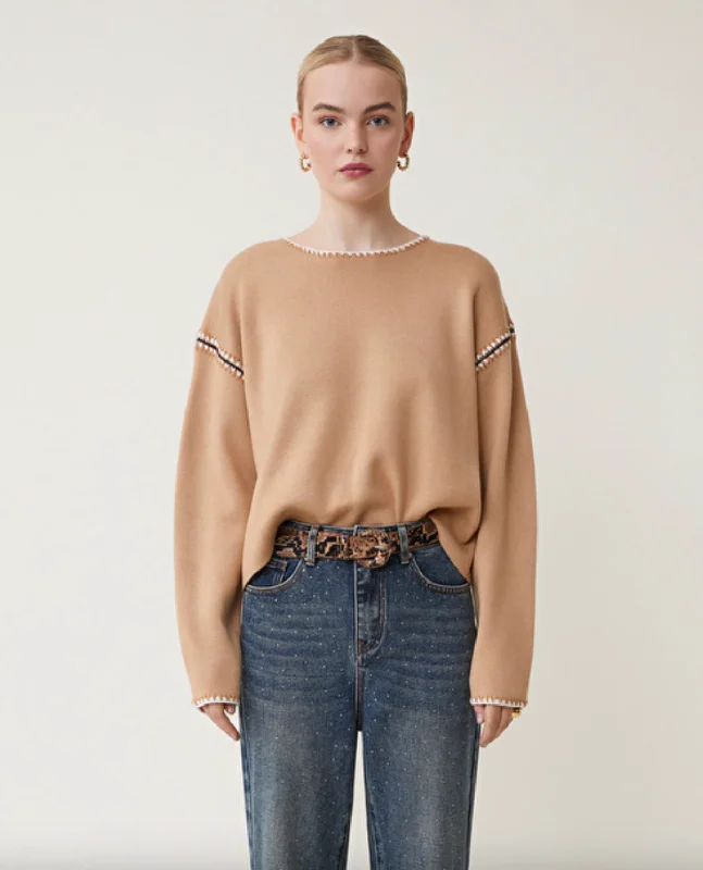 Weekend Deals to Make You Happy Peratol Sweater - Beige