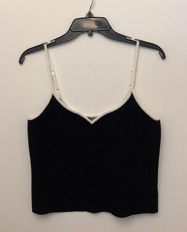 Exclusive Offer Top Sleeveless By Express In Black & White, Size: L