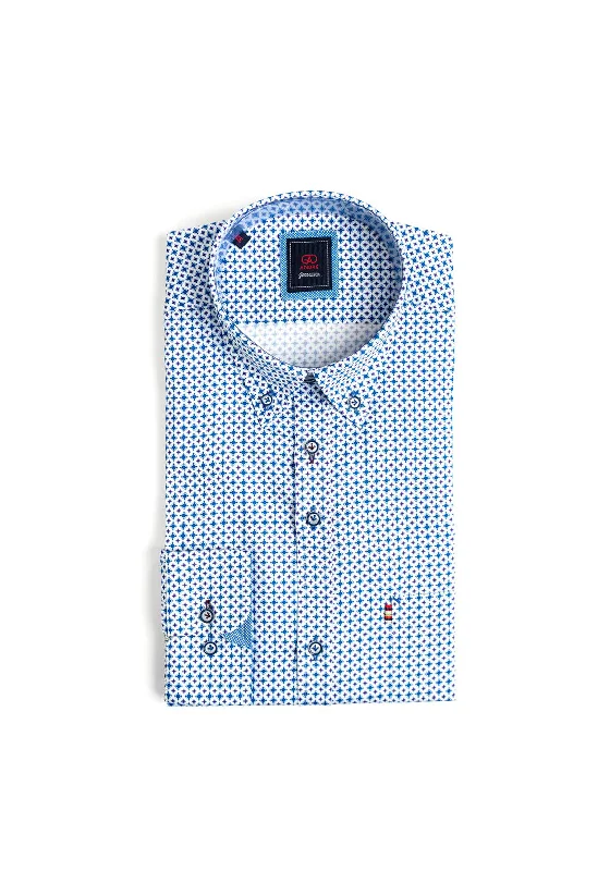 Weekend Specials to Relish Andre Florence Long Sleeve Shirt, Blue Multi