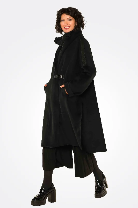 Take Action Long Coat - Black