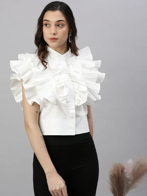 Weekend Deals That Excite Women Solid White Top