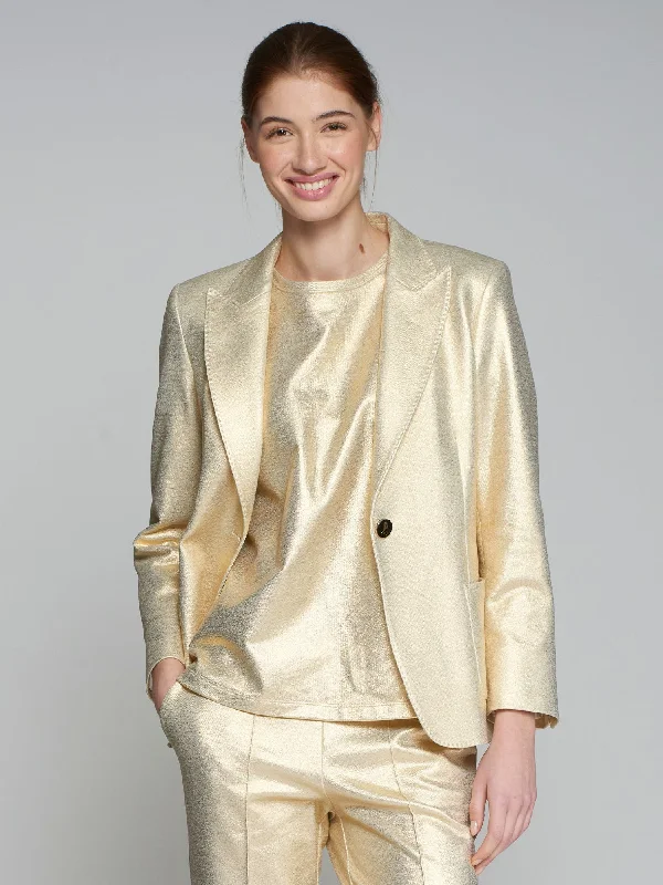 Weekend Deals That Amaze Hillary Metallic Stretch Jacket - Gold