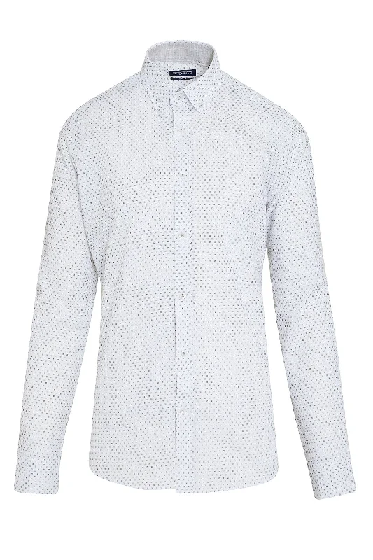 Fantastic Savings Slim Fit Long Sleeve Printed Cotton Khaki Casual Shirt