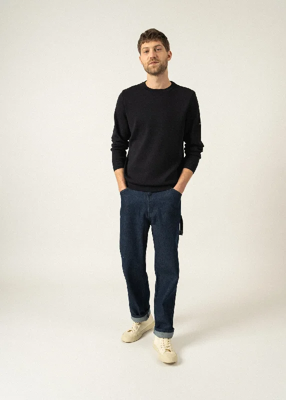 Lowest Rates Cruiser round neck jumper - in soft wool (NAVY)