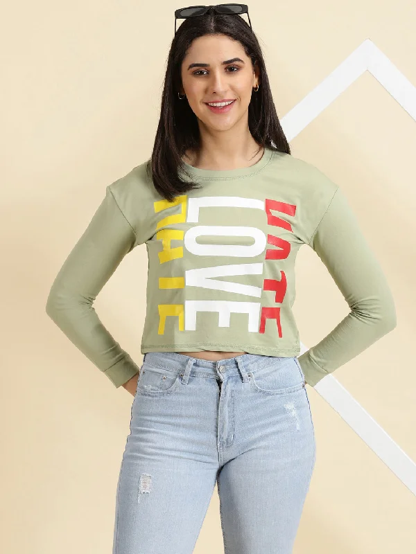 Make Your Weekend Count with Savings Women's Sea Green Solid Top