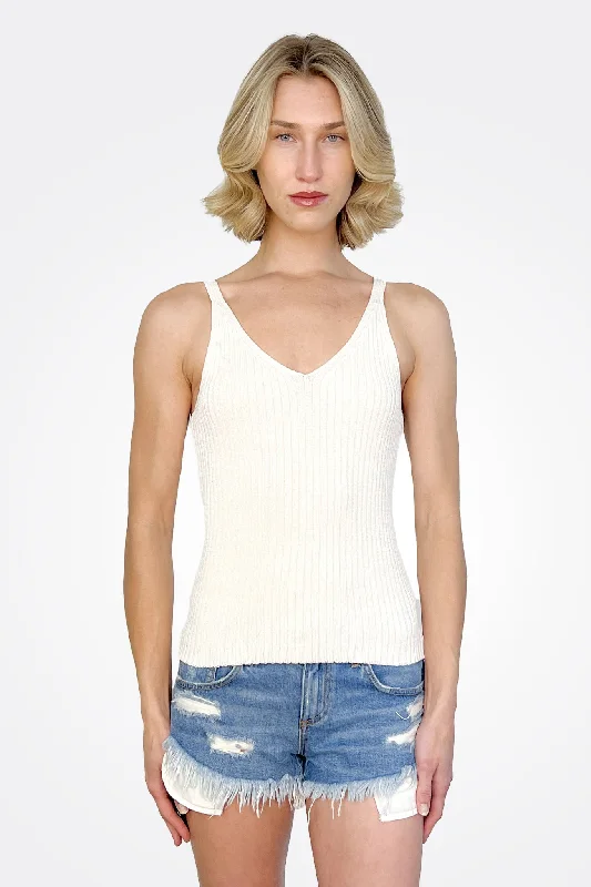 Weekend Shopping Made Better Knit Cami - Ivory