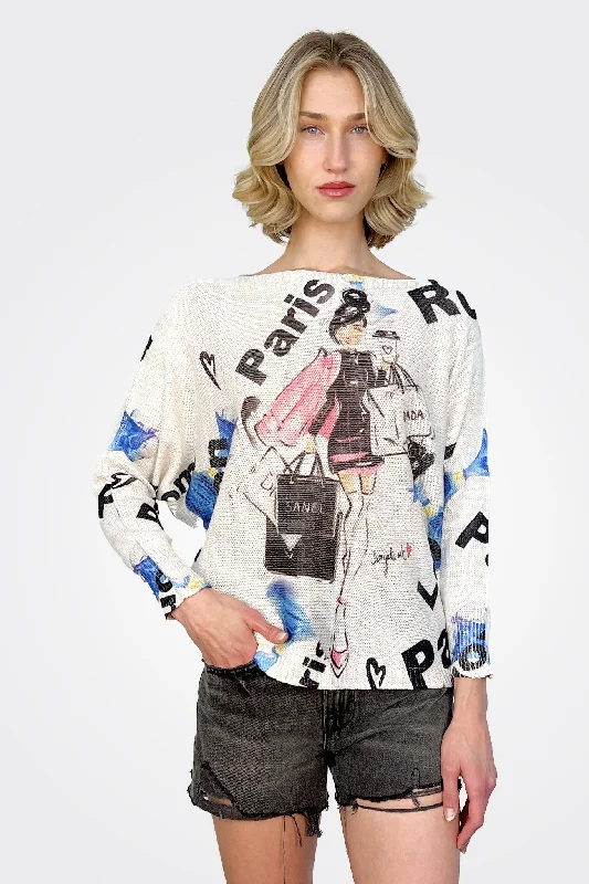 Weekend Bargains Galore City Girl Pullover - Cream