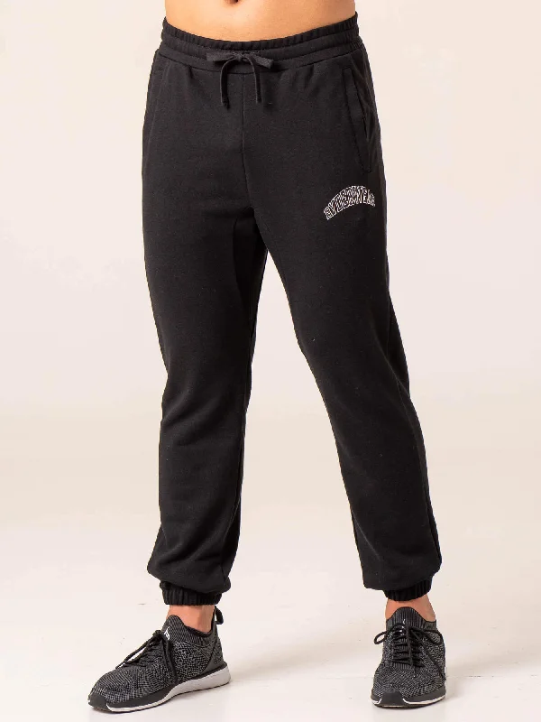 Savings Bonanza Men's Collegiate Track Pant - Black