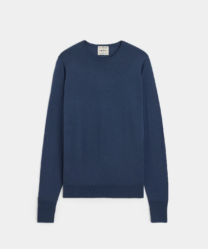 Low Cost Todd Snyder x John Smedley Long Sleeve Crew in Smoke Blue