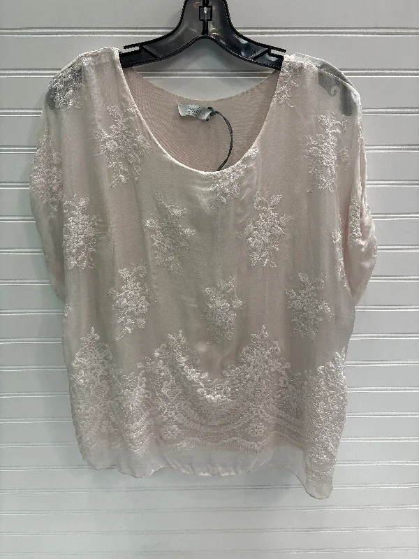 Steals and Deals Top Short Sleeve By Angela Moda Italy In Pink, Size: L