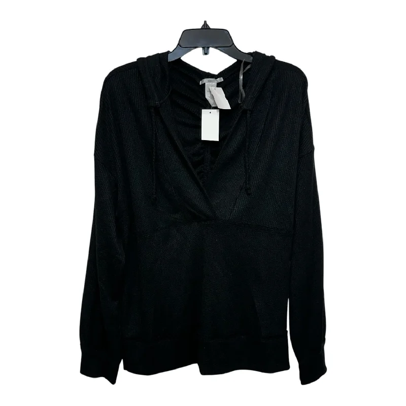 Now or Never Top Long Sleeve By Clothes Mentor In Black, Size: Xl