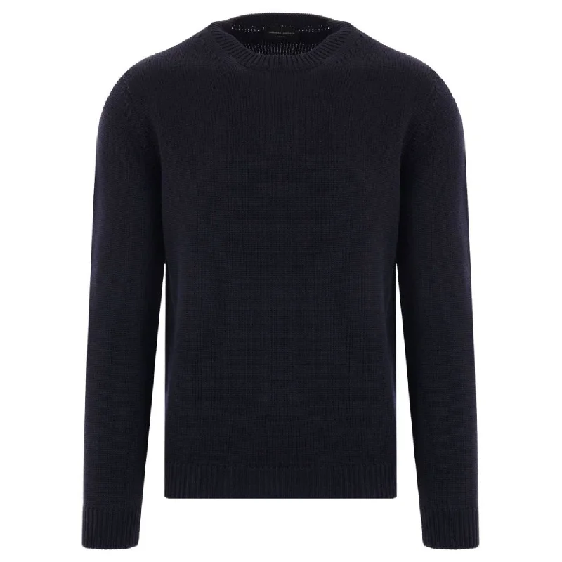 Midnight Sale Navy Merino Knit Crewneck Sweater