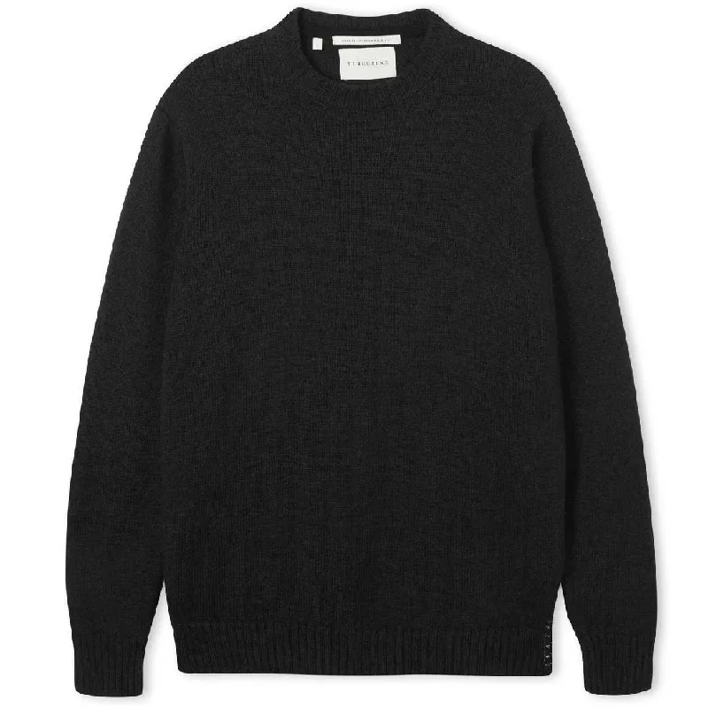 Incredible Offers Black Makers Stitch Crew Neck Jumper Sweater
