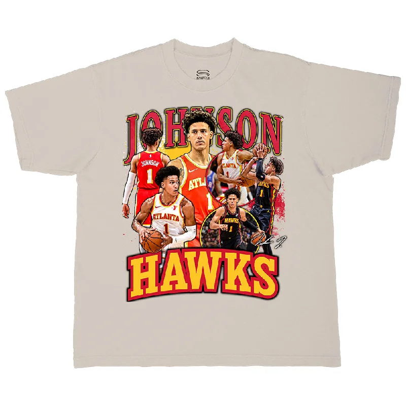 Daily Deals Stadium Essentials Hawks Johnson Cream Crossroads Tee