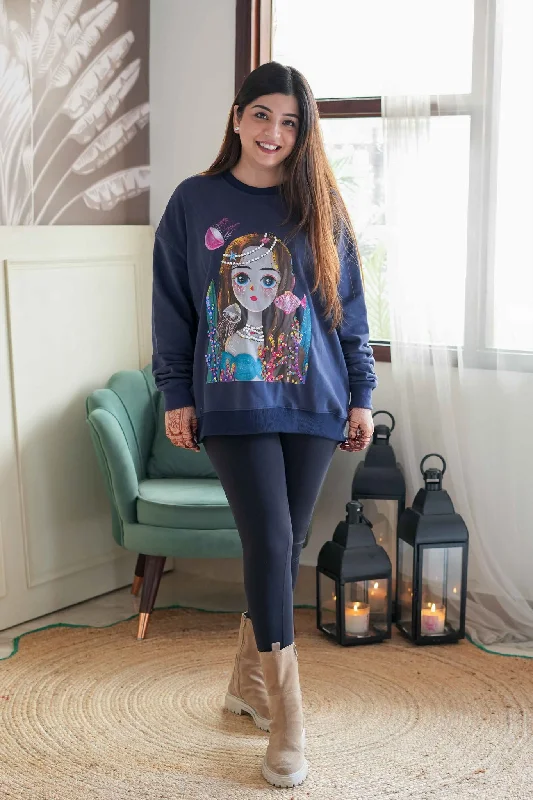 Stock Clearance Alicia Crystal Embellished Sweatshirt