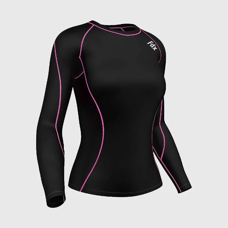 Weekend Specials to Relish Fdx Monarch Pink Women's & Girl's Base Layer Long Sleeve Compression Top