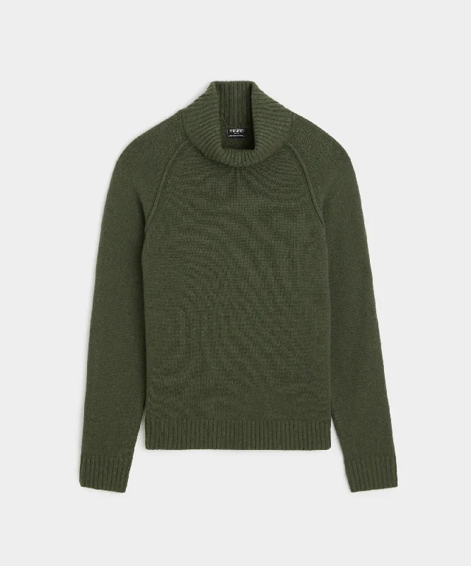 Time-Sensitive Nomad Cashmere Turtleneck in Deep Olive
