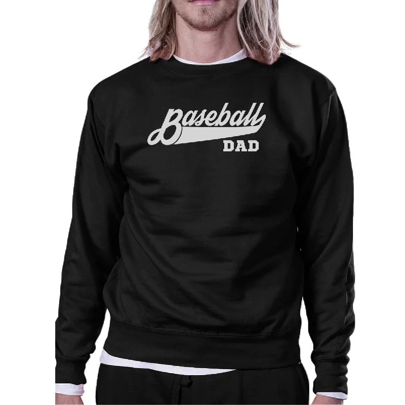 Weekend Bargains Await You Baseball Dad Men's Black Sweatshirt Funny Gift For Baseball Fan Dad