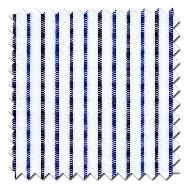 Weekend Bargains to Love Blue Black and White Stripe Broadcloth Custom Dress Shirt