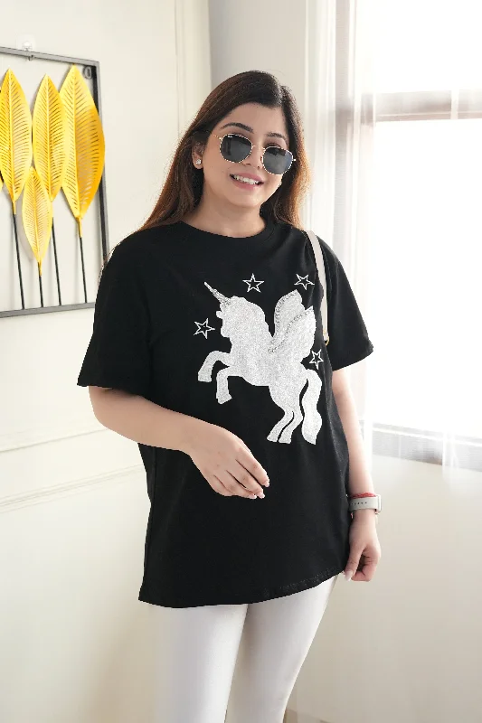 Weekend Bargains to Relish Tokyo Black Unicorn Loose Shirt