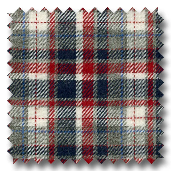Unmissable Sale Gray, Navy and Gray Check Twill - Custom Dress Shirt