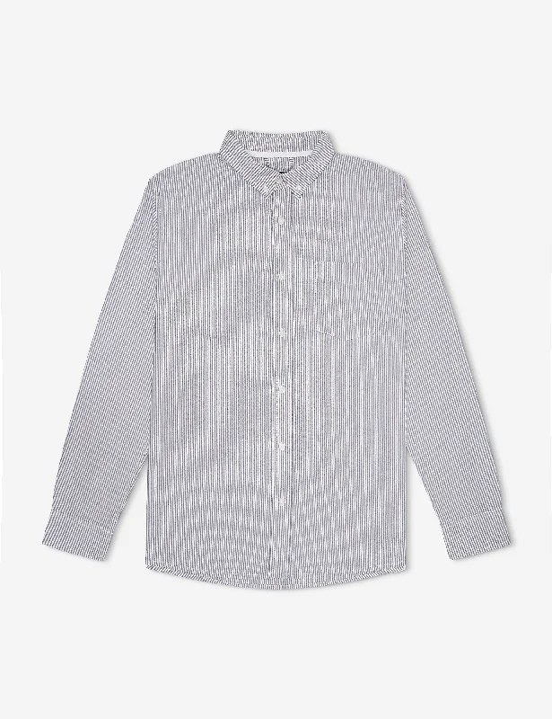Stock Up and Save Oxford Long Sleeve Shirt - White Stripe