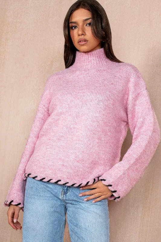 Take Advantage Tamara Pink Knit Jumper